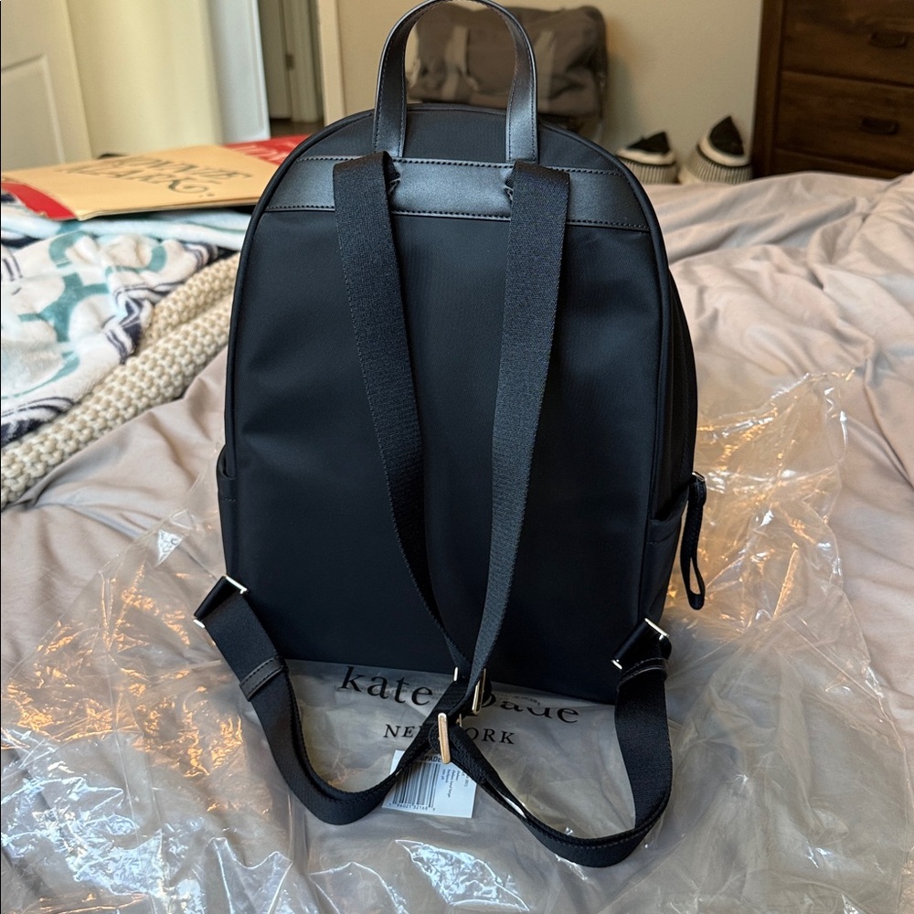 kate spade Black Nylon Backpack with Gold Hardware - Picture 4 of 9